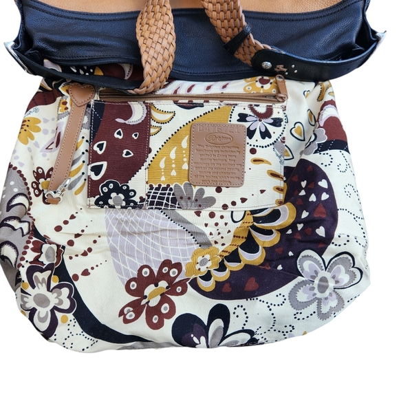 Brighton #D476721 Stylish Black and Tan Embroidered Handbag - Picture 7 of 8